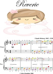 Reverie Easy Piano Sheet Music with Colored Notes