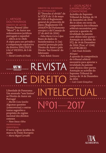 Revista de Direito Intelectual n.º 1 - 2017 - Apdi - Associação Portuguesa de Direito Intelectual