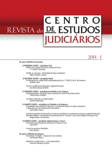 Revista do CEJ n.º 1 - 2014 - Centro de Estudos Judiciários