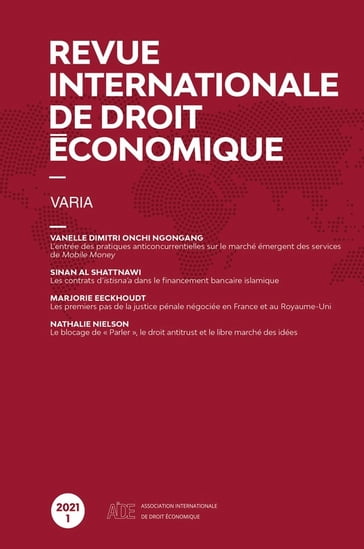 Revue internationale de droit économique - Collectif