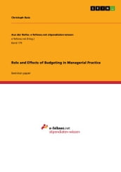 Role and Effects of Budgeting in Managerial Practice