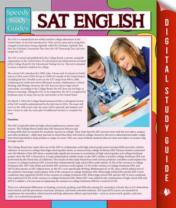 SAT English (Speedy Study Guide) - Speedy Publishing
