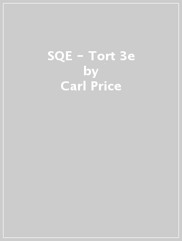 SQE - Tort 3e - Carl Price