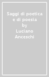 Saggi di poetica e di poesia