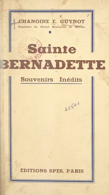 Sainte Bernadette - Ernest Guynot