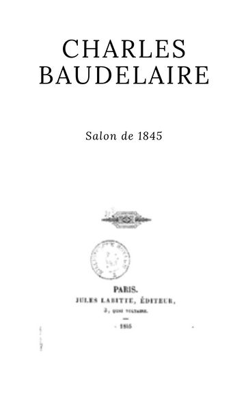 Salon de 1845 - Baudelaire Charles