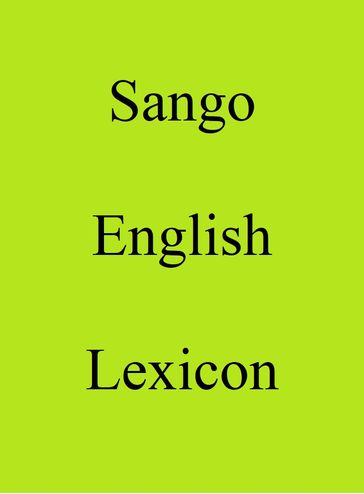 Sango English Lexicon - Trebor Hog