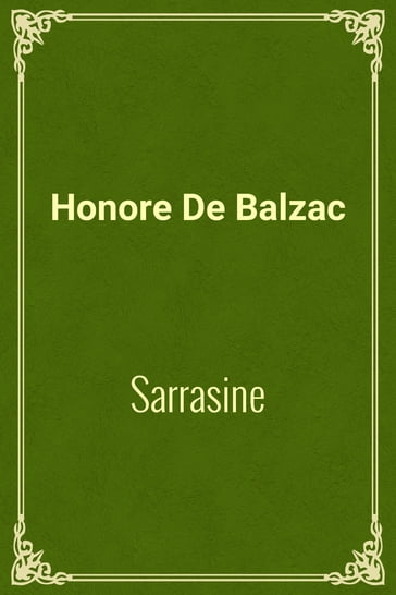 Sarrasine - Honore De Balzac