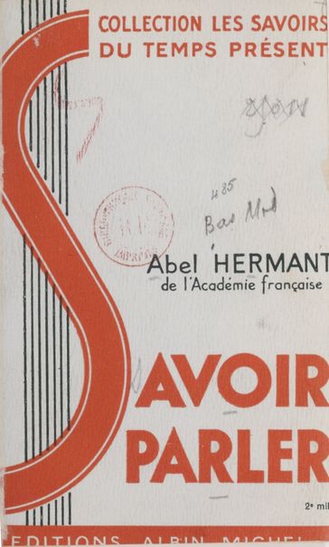 Savoir parler - Abel Hermant