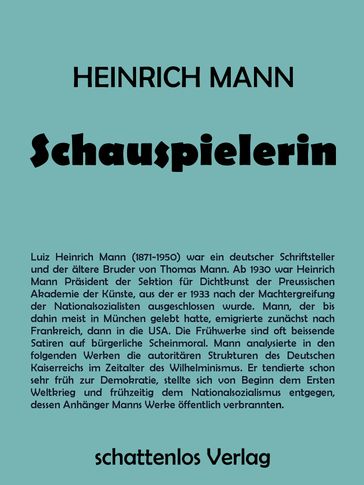 Schauspielerin - Heinrich Mann