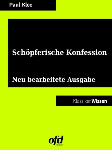 Schöpferische Konfession - Paul Klee