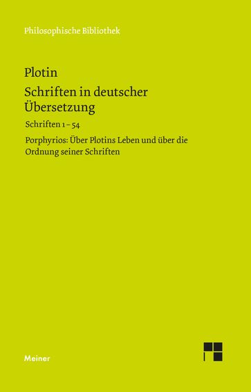 Schriften in deutscher Übersetzung - Plotin