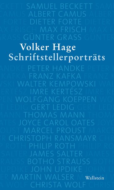 Schriftstellerporträts - Volker Hage