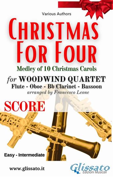 (Score) Christmas for four - Woodwind Quartet - Various Authors - a cura di Francesco Leone