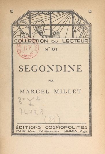 Segondine - Marcel Millet