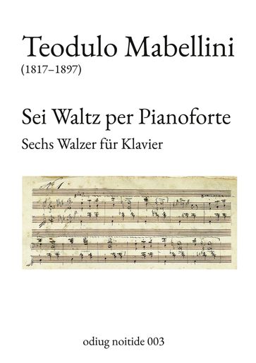 Sei Waltz per Pianoforte - Teodulo Mabellini