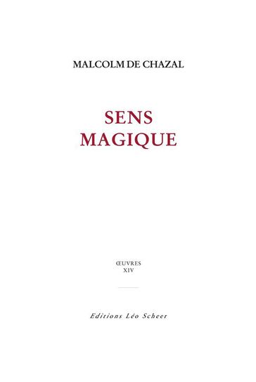 Sens magique - Malcolm de Chazal