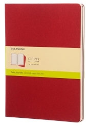 Set 3 Quaderni a pagine bianche Cahier Journal - Extralarge - Copertina Rossa