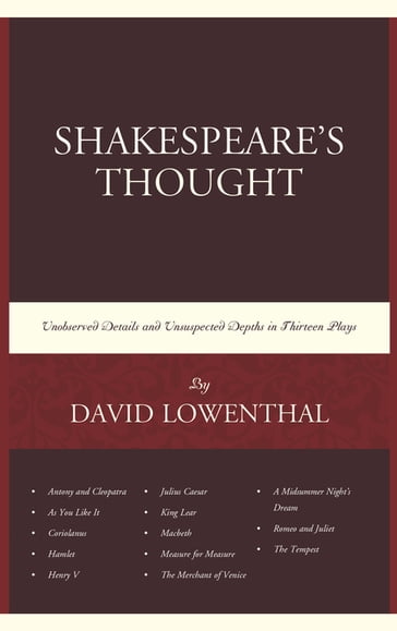 Shakespeare's Thought - David Lowenthal