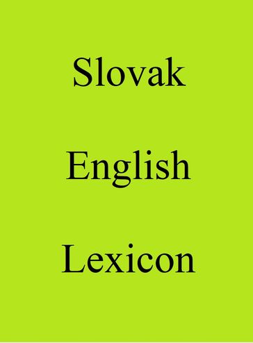 Slovak English Lexicon - Trebor Hog