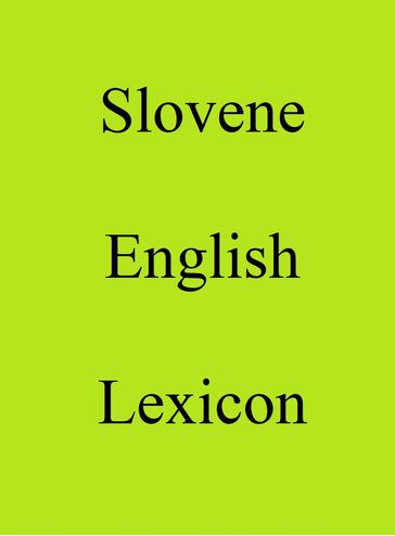 Slovene English Lexicon - Trebor Hog
