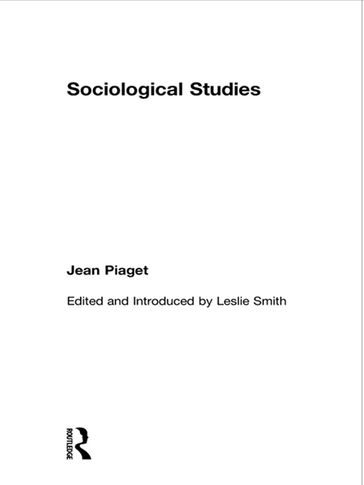 Sociological Studies - Jean Piaget