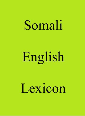 Somali English Lexicon - Trebor Hog