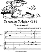 Sonata in C Major K545 First Movement Beginner Piano Sheet Music