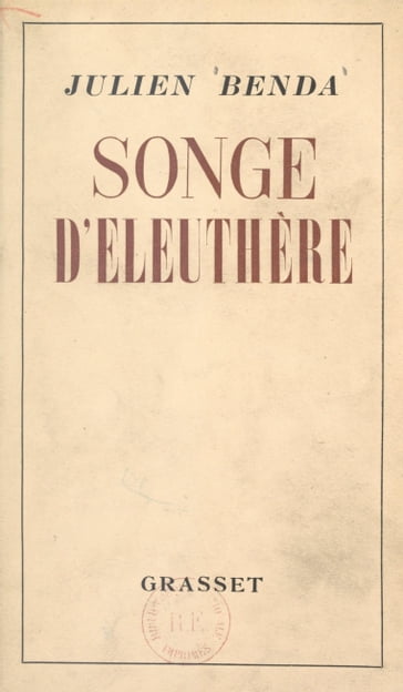 Songe d'Eleuthère - Julien Benda