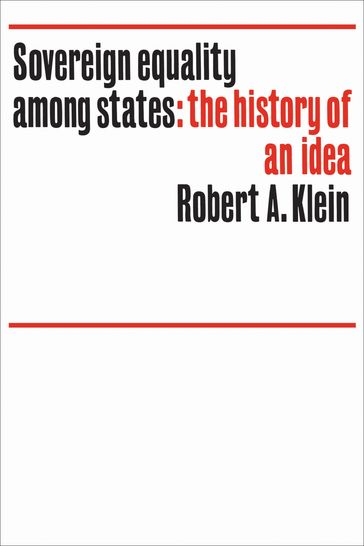 Sovereign equality among states - Robert Klein