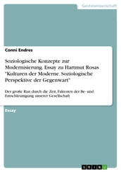 Soziologische Konzepte zur Modernisierung. Essay zu Hartmut Rosas  Kulturen der Moderne. Soziologische Perspektive der Gegenwart 