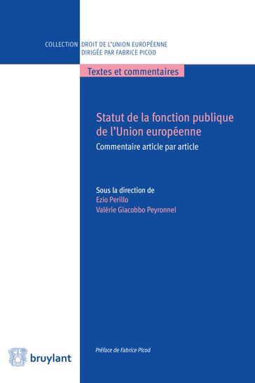 Statut de la fonction publique de l'Union européenne - Fabrice Picod