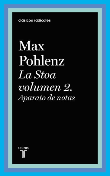 La Stoa volumen 2. Aparato de notas - Max Pohlenz