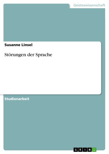 Storungen der Sprache - Susanne Linsel