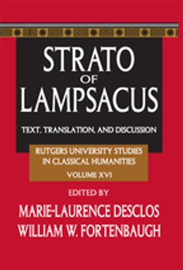 Strato of Lampsacus - William Fortenbaugh