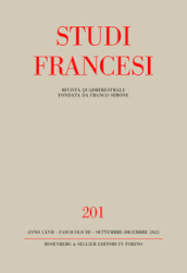 Studi francesi. Vol. 201