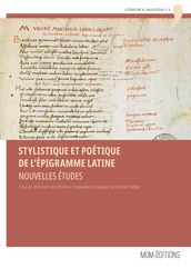 Stylistique et poétique de l épigramme latine