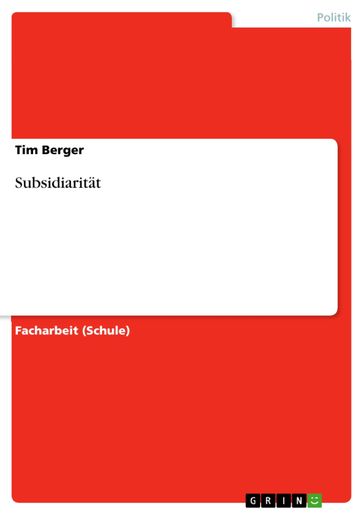 Subsidiarität - Tim Berger