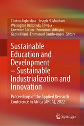 Sustainable Education and Development  Sustainable Industrialization and Innovation