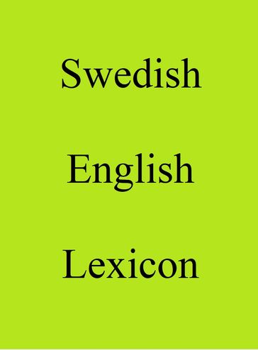 Swedish English Lexicon - Trebor Hog