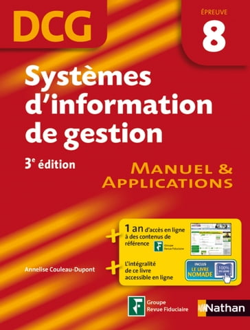 Systèmes d'information de gestion épreuve 8 DCG Manuel et Applications Format : ePub 2 DCG Livre - Annelise Couleau-Dupont