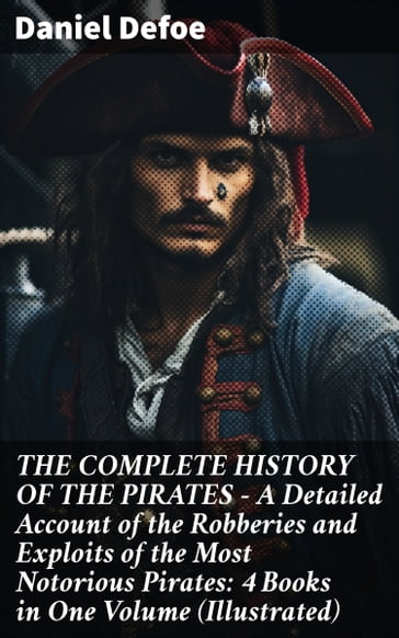 THE COMPLETE HISTORY OF THE PIRATES  A Detailed Account of the Robberies and Exploits of the Most Notorious Pirates: 4 Books in One Volume (Illustrated) - Daniel Defoe