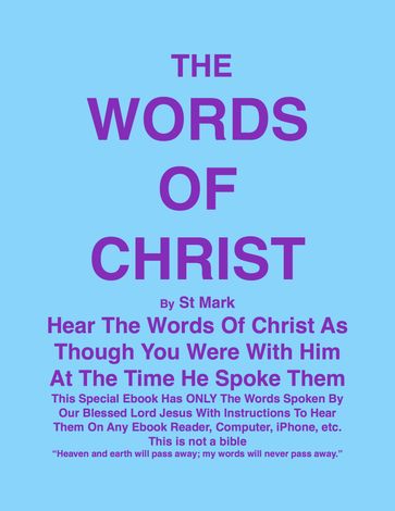 THE WORDS OF CHRIST By St Mark - Joe Procopio