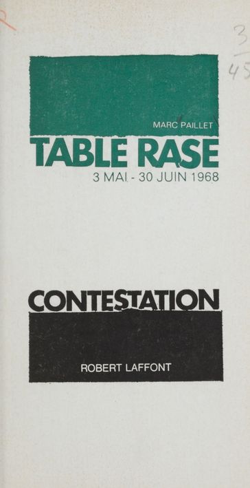 Table rase - Marc Paillet