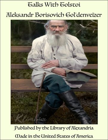 Talks With Tolstoi - Aleksandr Borisovich Goldenvezer