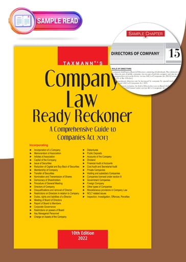 Taxmann's Company Law Ready Reckoner - Taxmann