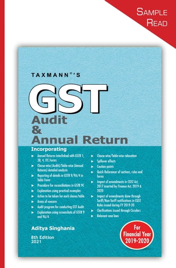 Taxmann's GST Audit & Annual Return - Singhania Aditya