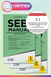 Taxmann s SEBI Manual (Set of 3 Vols.)
