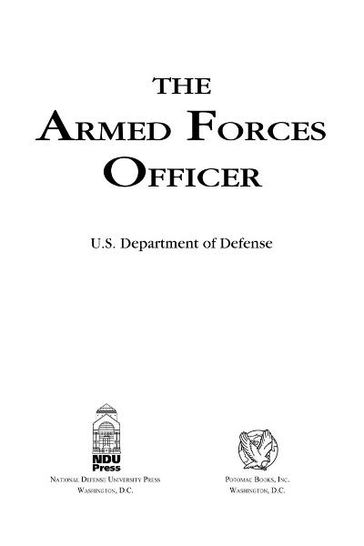 The Armed Forces Officer - U.S. Department of Defense