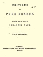 The Critique of Pure Reason